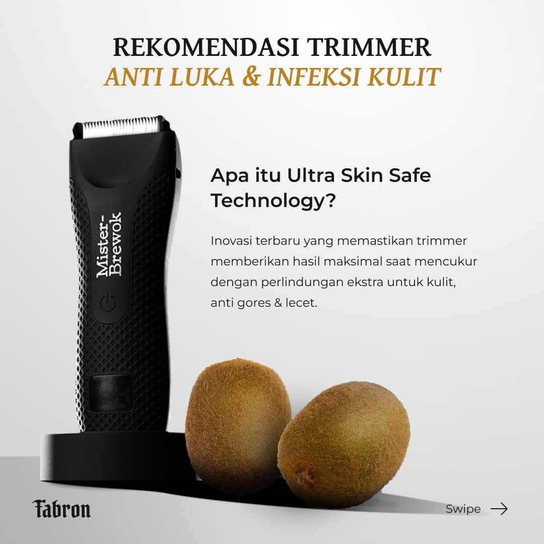 Misterbrewok Beard & Body Trimmer - Alat Cukur Elektrik Brewok, Rambut & Area Sensitif